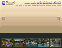 Tablet Screenshot of freestylepoolspa.com